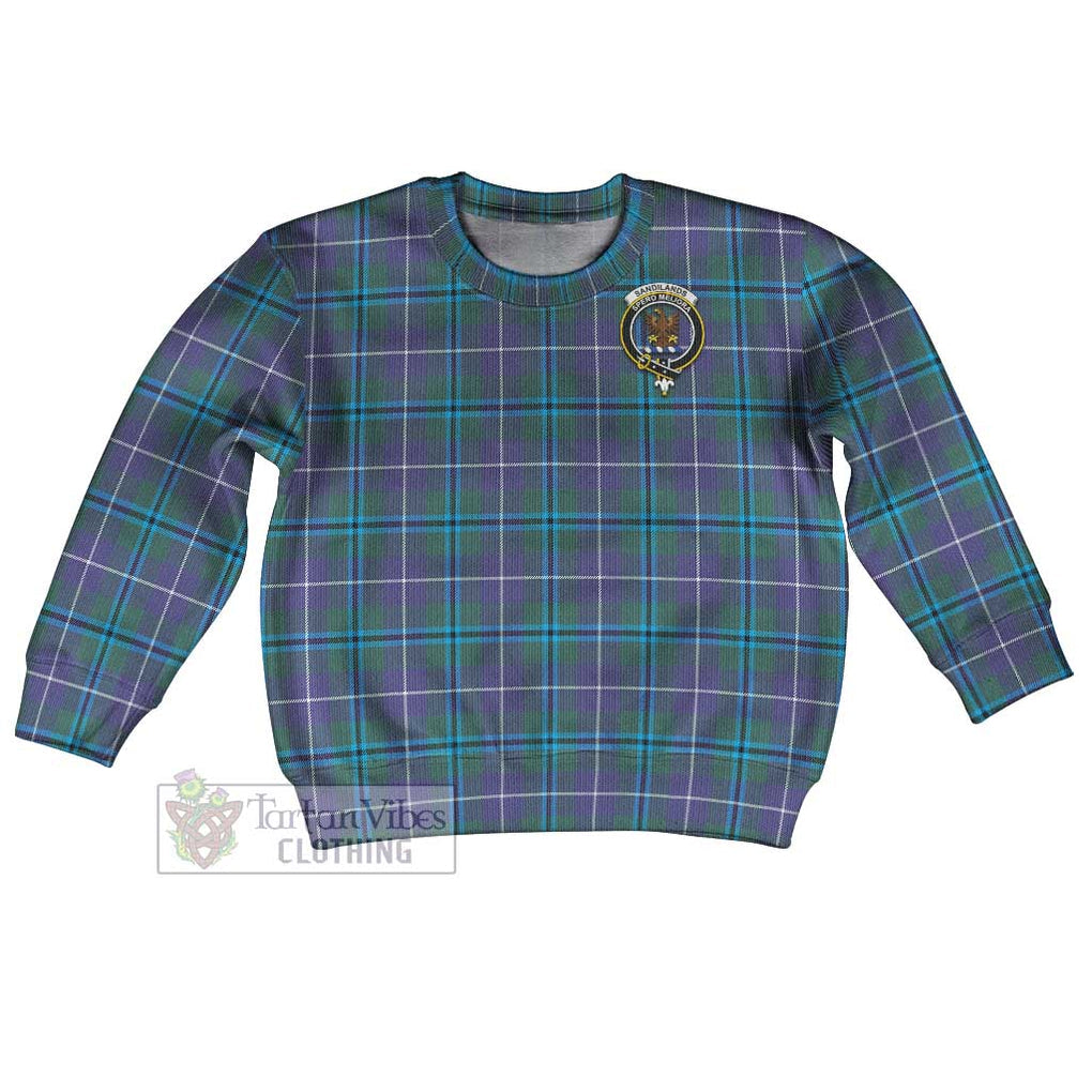 Tartan Vibes Clothing Sandilands Tartan Kid Ugly Sweater with Family Crest