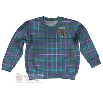 Tartan Vibes Clothing Sandilands Tartan Kid Ugly Sweater with Family Crest