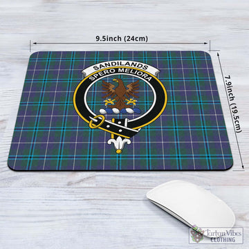 Tartan Vibes Clothing Sandilands Tartan Mouse Pad with Family Crest