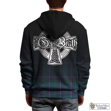Sandilands Tartan Hoodie Featuring Alba Gu Brath Family Crest Celtic Inspired