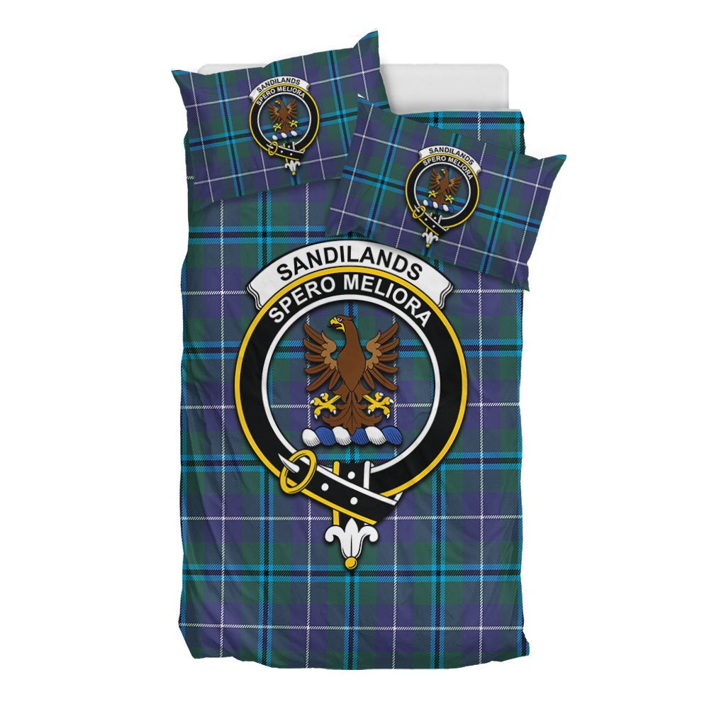 Sandilands Tartan Bedding Set with Family Crest - Tartan Vibes Clothing