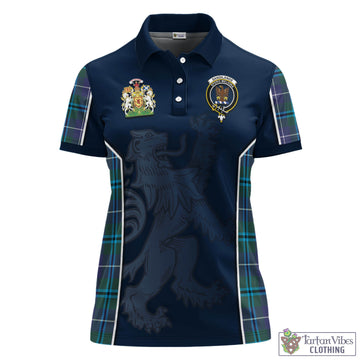 Sandilands Tartan Women's Polo Shirt with Family Crest and Lion Rampant Vibes Sport Style