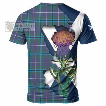 Tartan Vibes Clothing Sandilands Tartan Family Crest T-Shirt Scottish Thistle Celtic Inspired