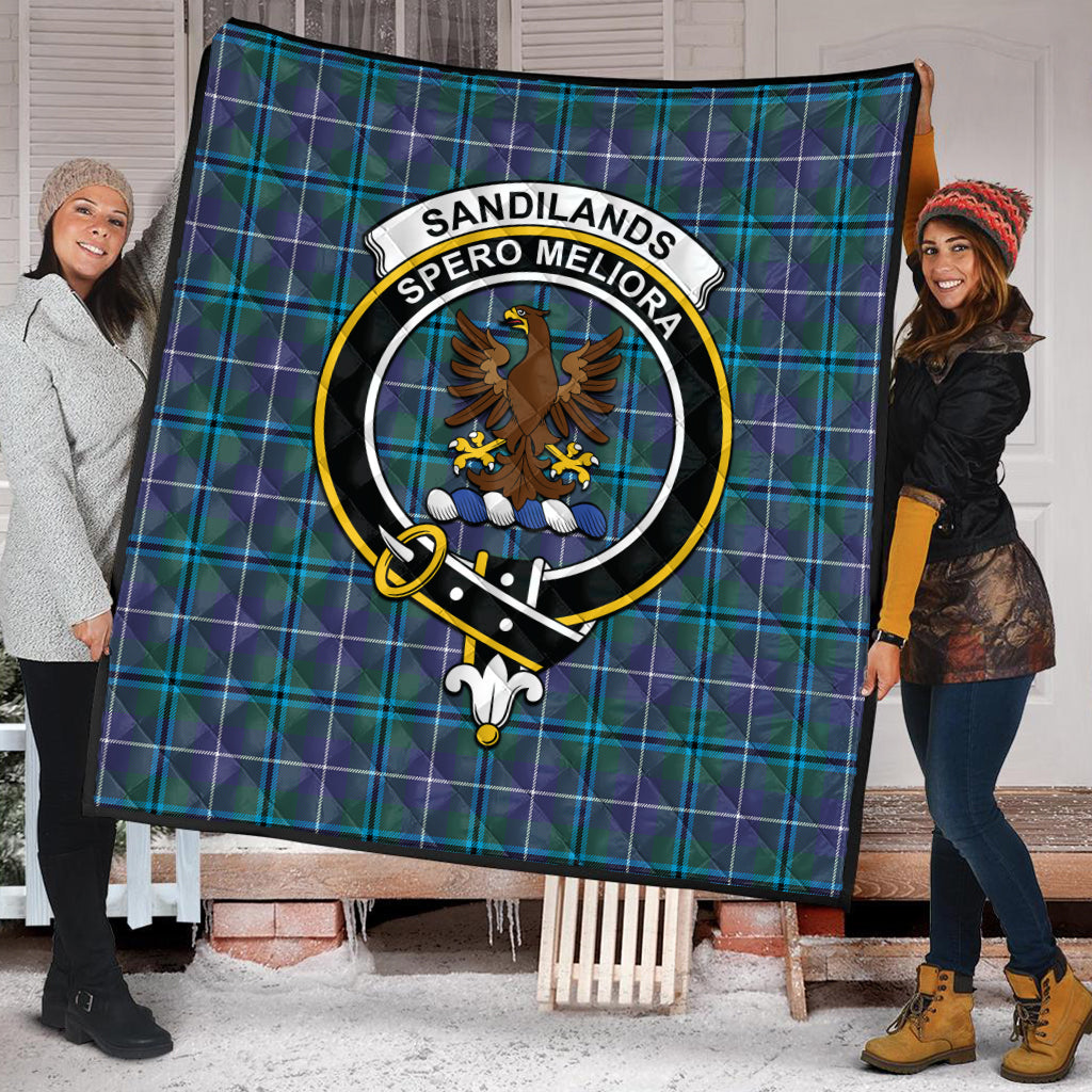 sandilands-tartan-quilt-with-family-crest