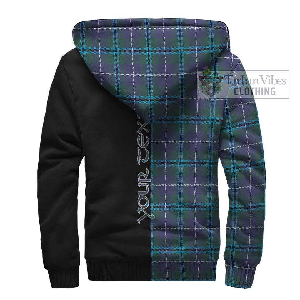 Sandilands Tartan Sherpa Hoodie with Family Crest and Half Of Me Style - Tartanvibesclothing Shop