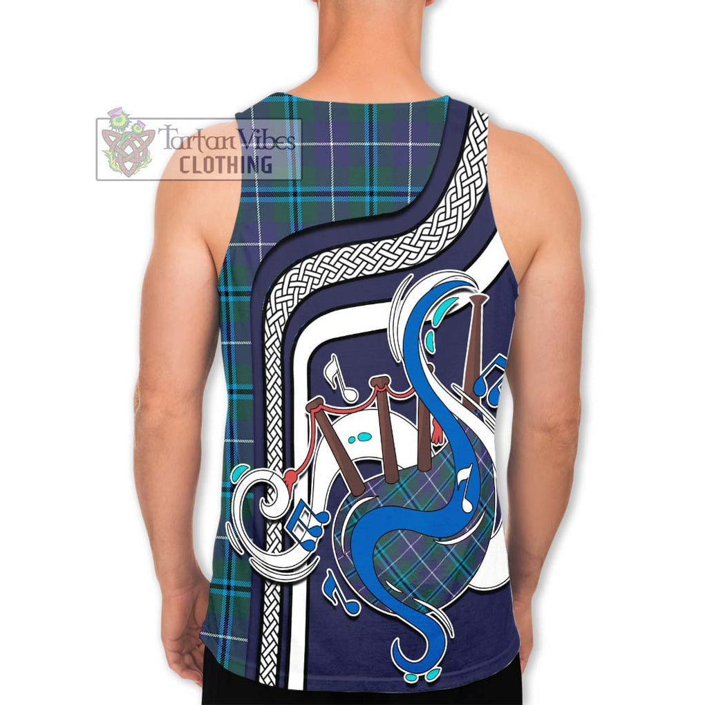 Sandilands Tartan Men's Tank Top with Epic Bagpipe Style - Tartanvibesclothing Shop