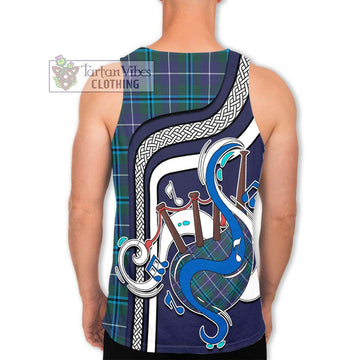 Sandilands Tartan Men's Tank Top with Epic Bagpipe Style