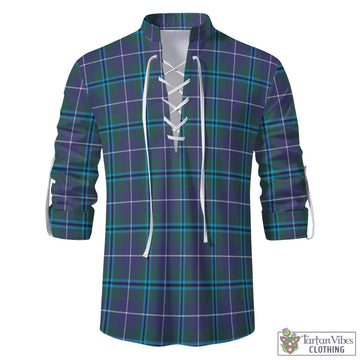 Tartan Vibes Clothing Sandilands Tartan Men's Scottish Traditional Jacobite Ghillie Kilt Shirt