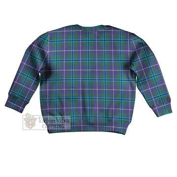 Tartan Vibes Clothing Sandilands Tartan Kid Ugly Sweater with Family Crest