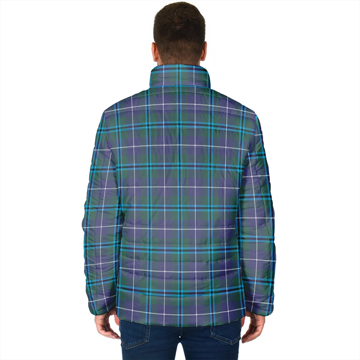 Sandilands Tartan Padded Jacket with Family Crest - Tartan Vibes Clothing