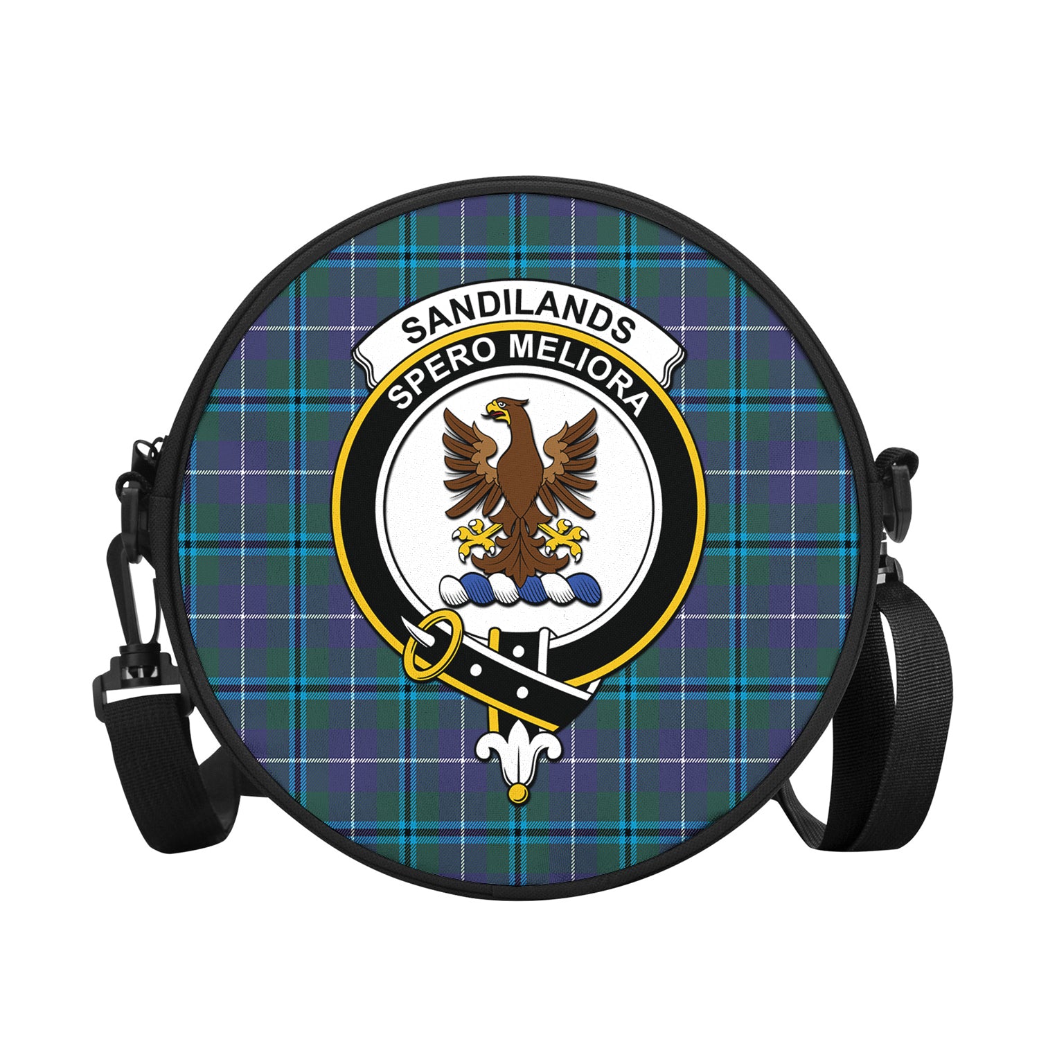 sandilands-tartan-round-satchel-bags-with-family-crest