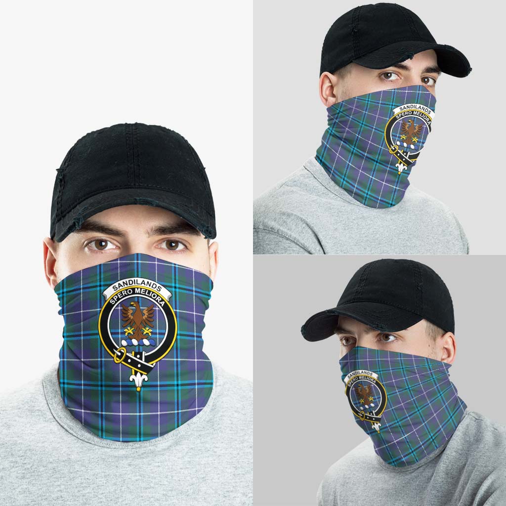 Sandilands Tartan Neck Gaiters, Tartan Bandanas, Tartan Head Band with Family Crest