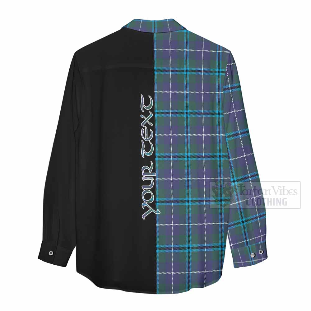 Tartan Vibes Clothing Sandilands Tartan Women's Casual Shirt with Family Crest and Half Of Me Style