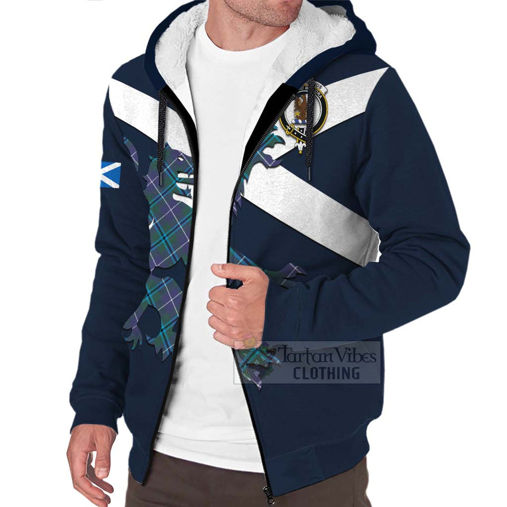 Tartan Vibes Clothing Sandilands Tartan Lion Rampant Sherpa Hoodie – Proudly Display Your Heritage with Alba Gu Brath and Clan Name