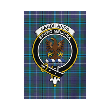 Sandilands Tartan Garden Flag with Family Crest