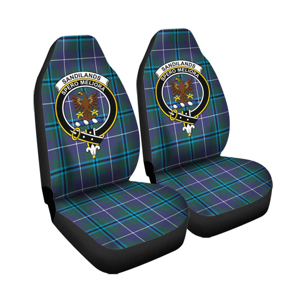 Sandilands Tartan Car Seat Cover with Family Crest - Tartanvibesclothing