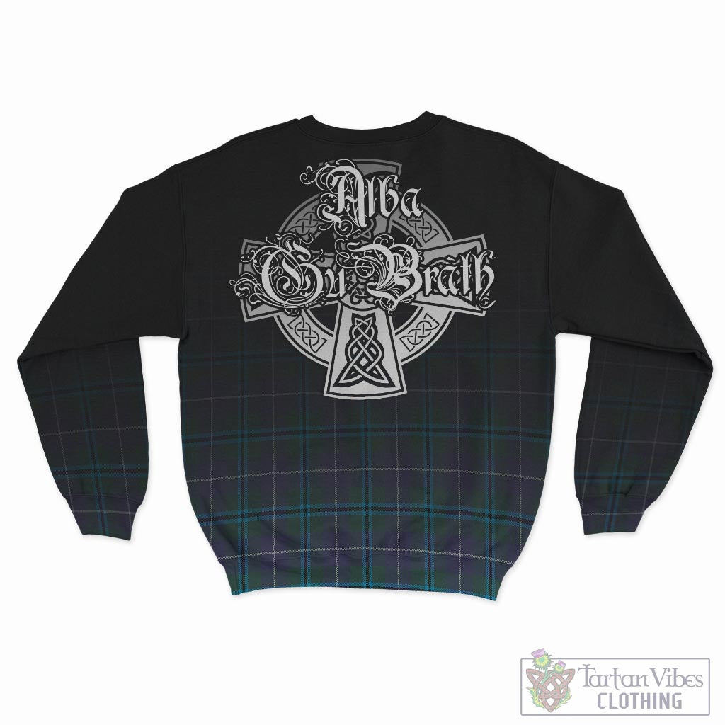 Tartan Vibes Clothing Sandilands Tartan Sweatshirt Featuring Alba Gu Brath Family Crest Celtic Inspired