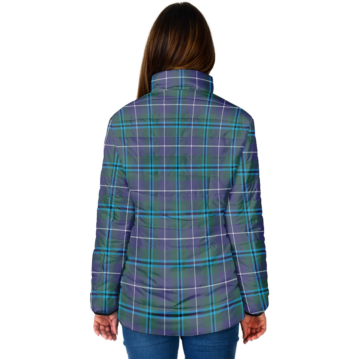 Sandilands Tartan Padded Jacket with Family Crest - Tartan Vibes Clothing