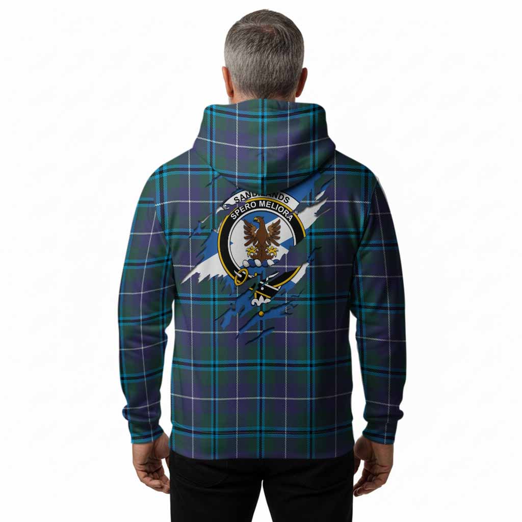 Sandilands Clan Crest In Me Tartan Hoodie Scotland Flag Style