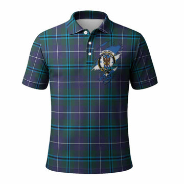 Sandilands Clan Crest In Me Tartan Polo Shirt Scotland Flag Style