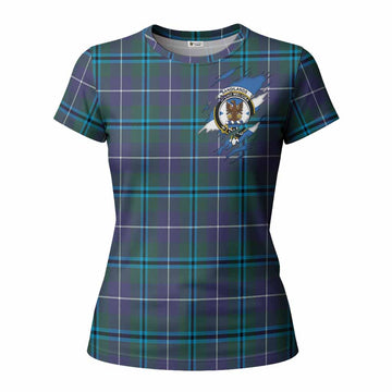 Sandilands Clan Crest In Me Tartan Women T shirt Scotland Flag Style