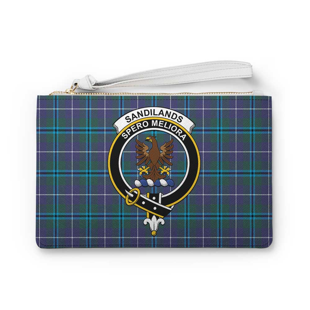 Tartan Vibes Clothing Sandilands Family Crest Tartan Clutch Bag