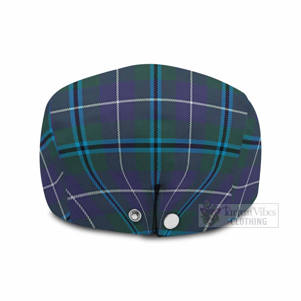 Sandilands Family Crest Tartan Jeff Cap, Tartan Flat Cap