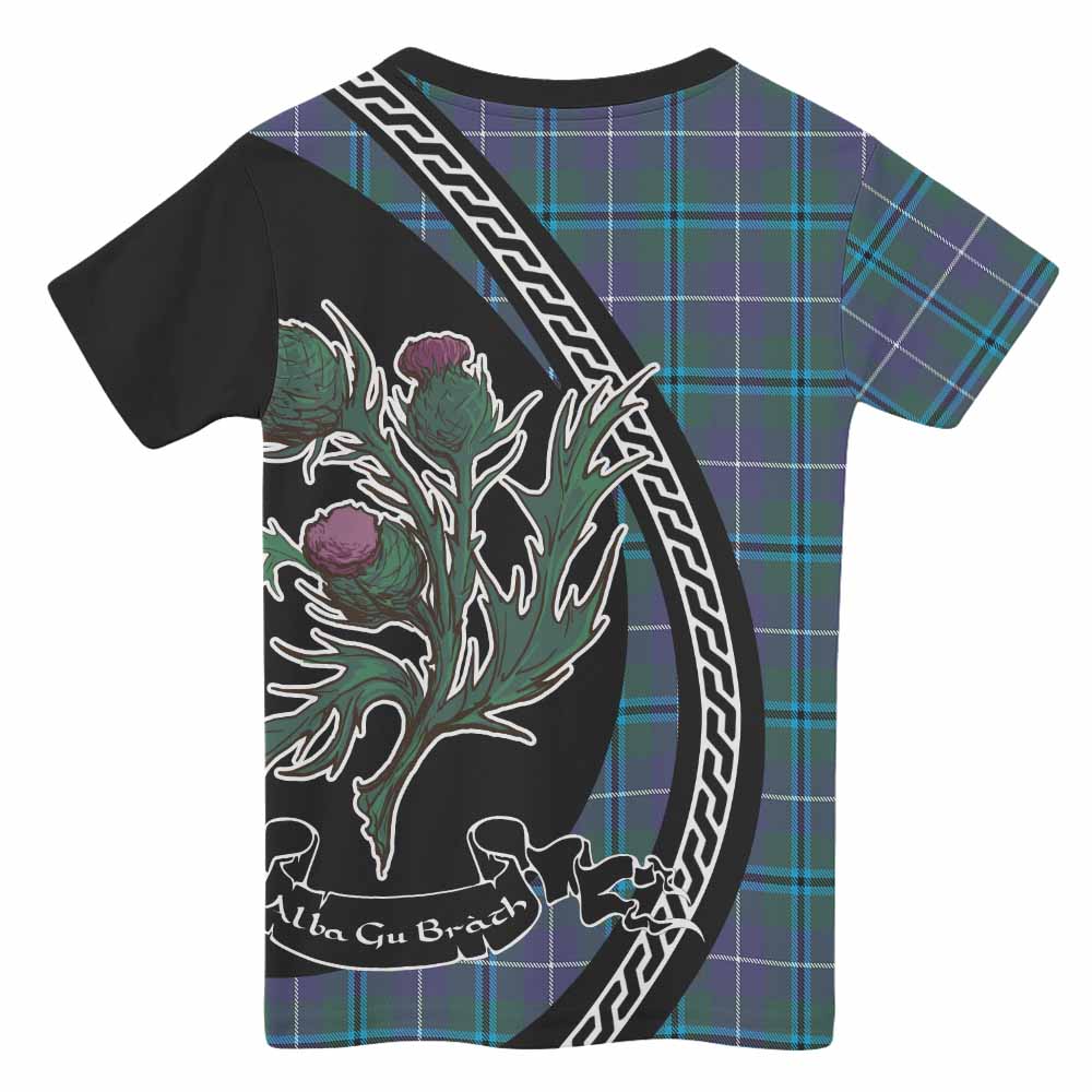 Sandilands Family Crest Tartan Kid T-shirt Alba Thistle Inspired - Tartan Vibes Clothing