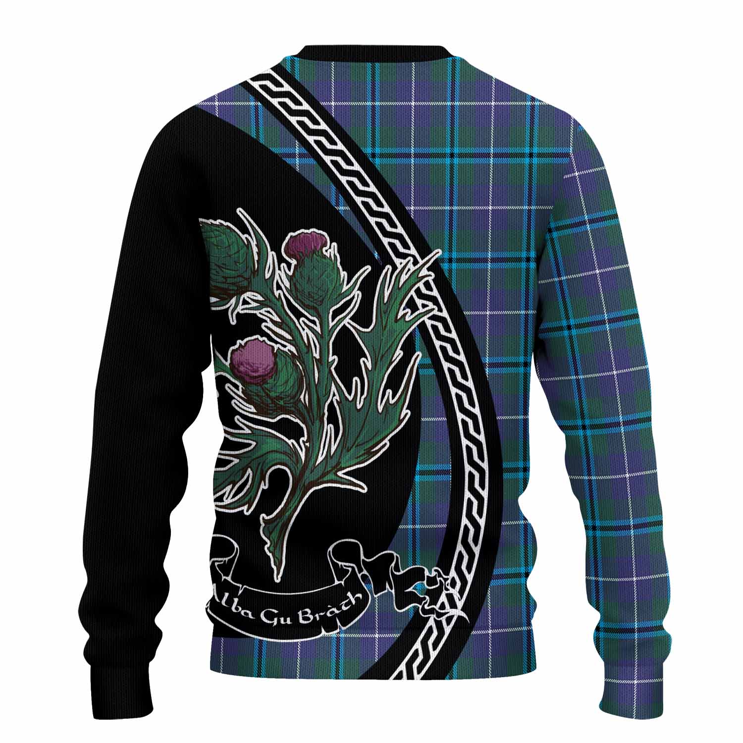 Sandilands Family Crest Tartan Knitted Sweater Alba Thistle Inspired - Tartan Vibes Clothing