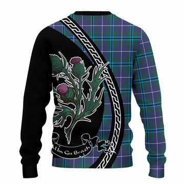 Sandilands Family Crest Tartan Knitted Sweater Alba Thistle Inspired