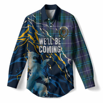 Sandilands Scotland Tartan Women Casual Shirt WC2026 Football - We'll Be Coming