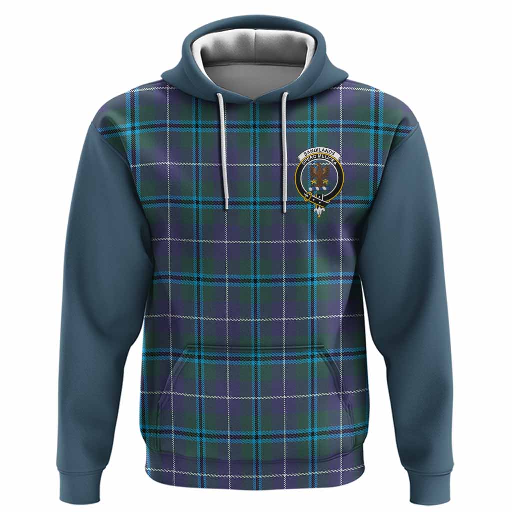 Sandilands Tartan Accent Hoodie with Family Crest