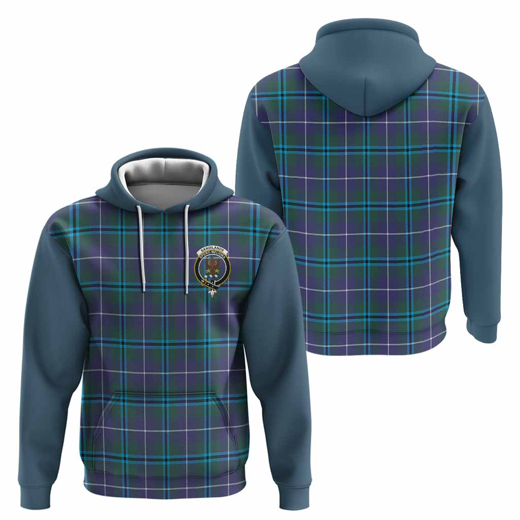 Sandilands Tartan Accent Hoodie with Family Crest