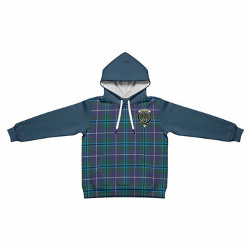 Sandilands Tartan Accent Kid Hoodie with Family Crest