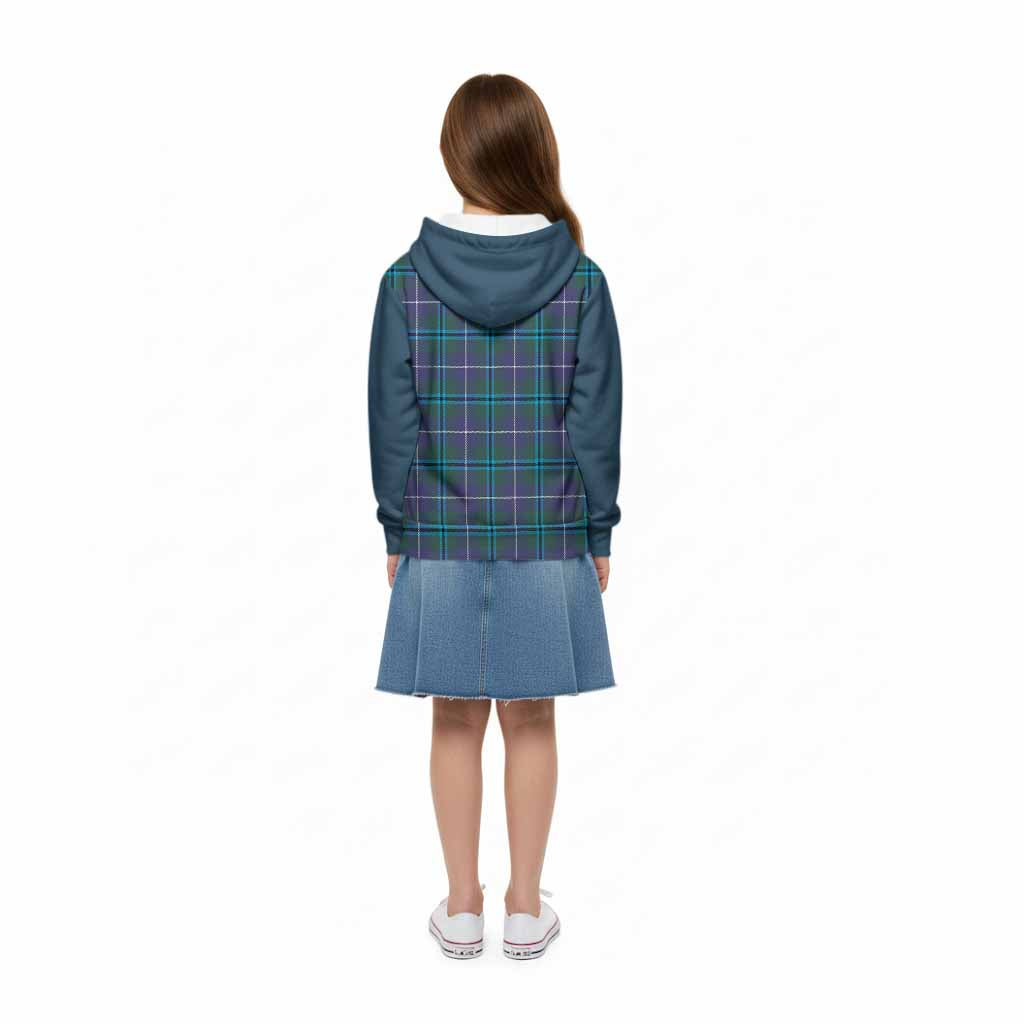 Sandilands Tartan Accent Kid Hoodie with Family Crest