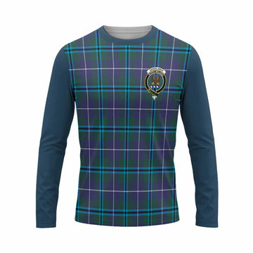 Sandilands Tartan Accent Long Sleeve T-Shirt with Family Crest