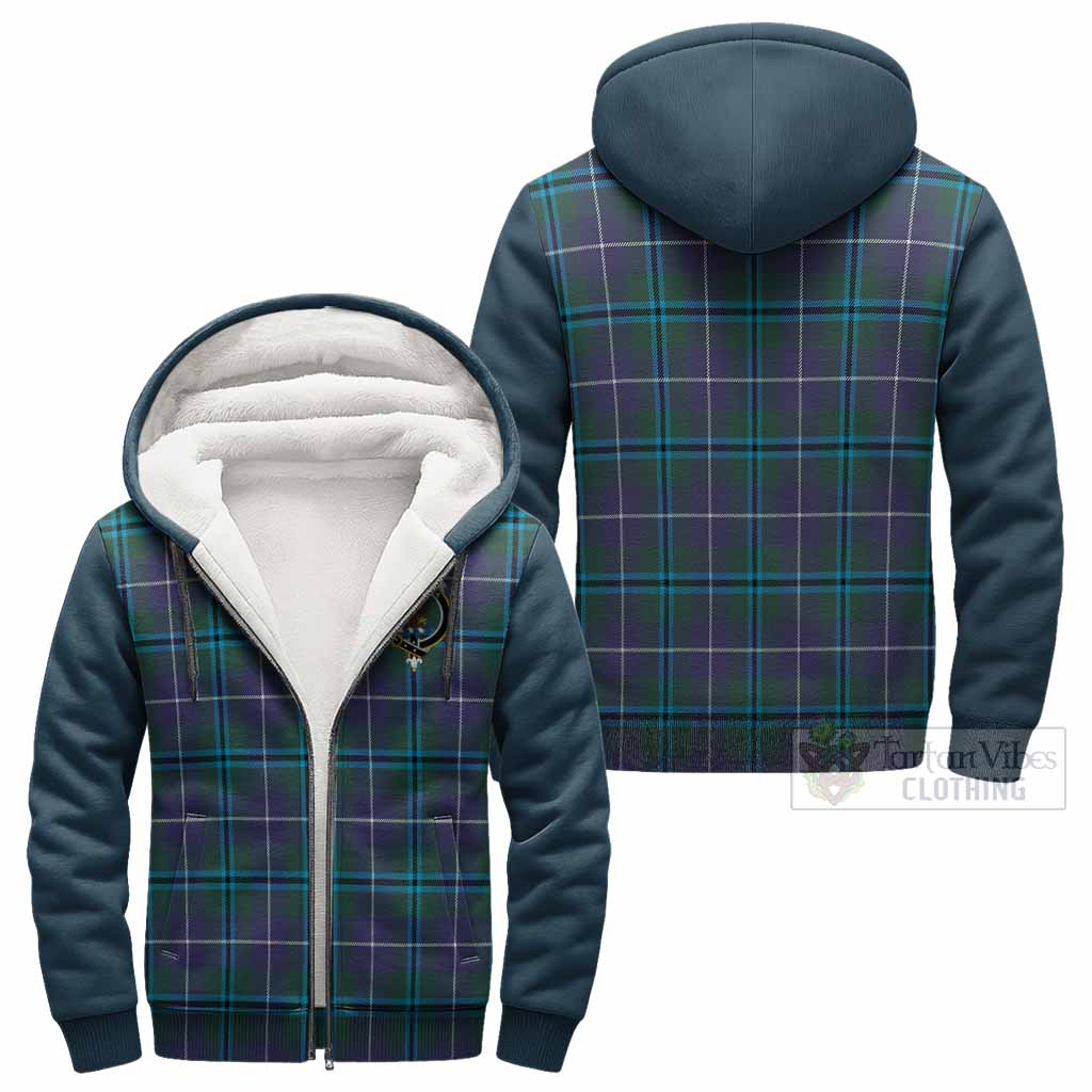 Sandilands Tartan Accent Sherpa Hoodie with Family Crest