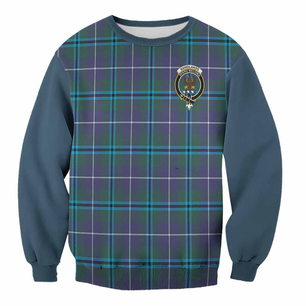 Sandilands Tartan Accent Sweatshirt with Family Crest