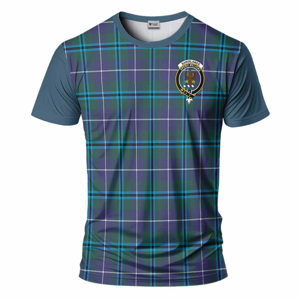 Sandilands Tartan Accent T-Shirt with Family Crest
