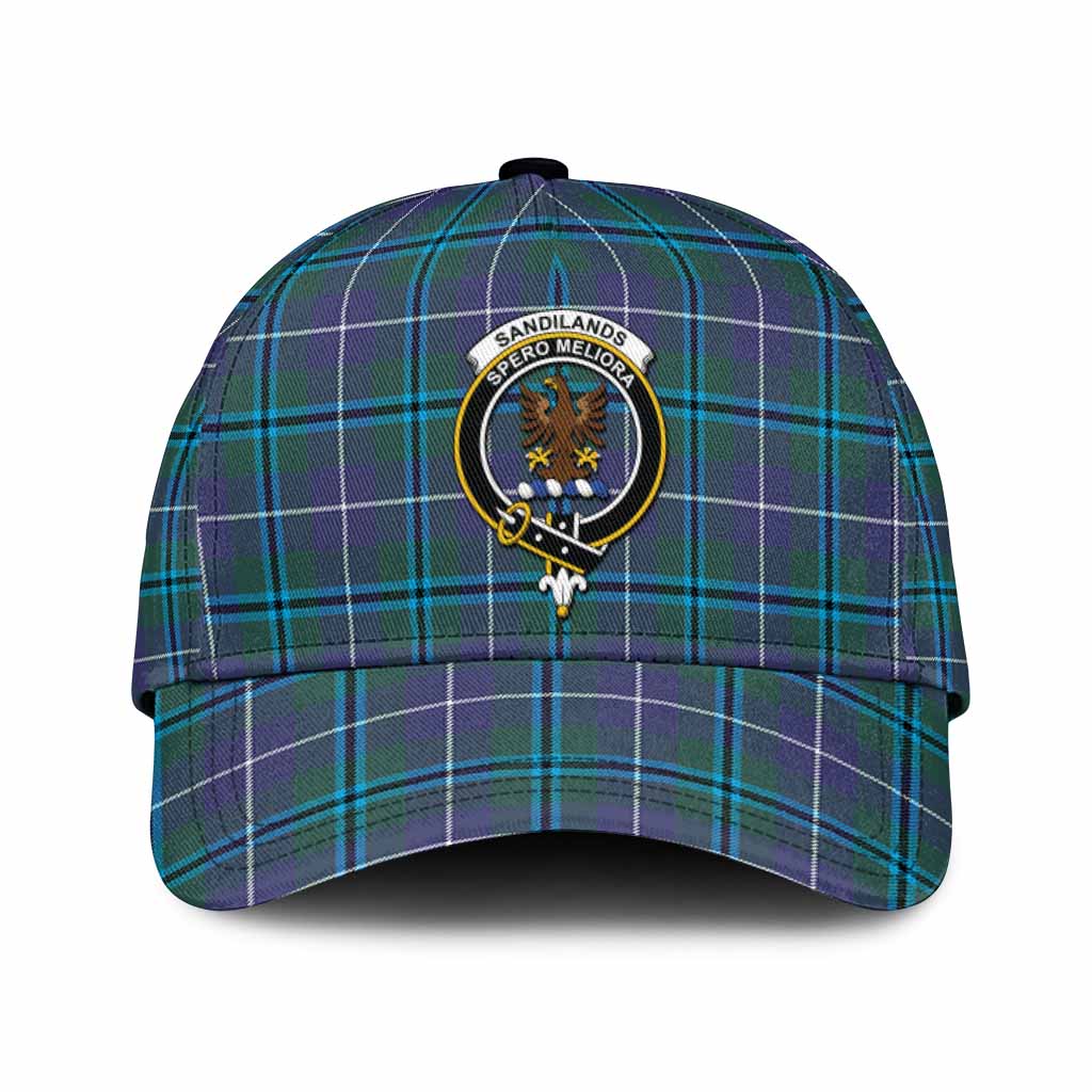 Sandilands Tartan Classic Cap with Family Crest