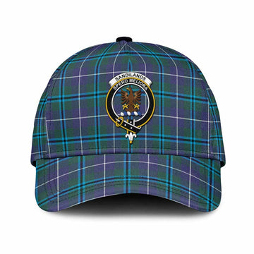 Sandilands Tartan Classic Cap with Family Crest