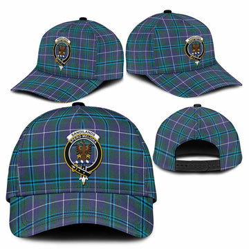 Sandilands Tartan Classic Cap with Family Crest