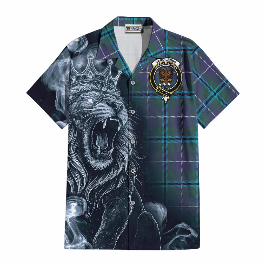 Sandilands Tartan Cotton Hawaiian Shirt Roaring Lion Heritage