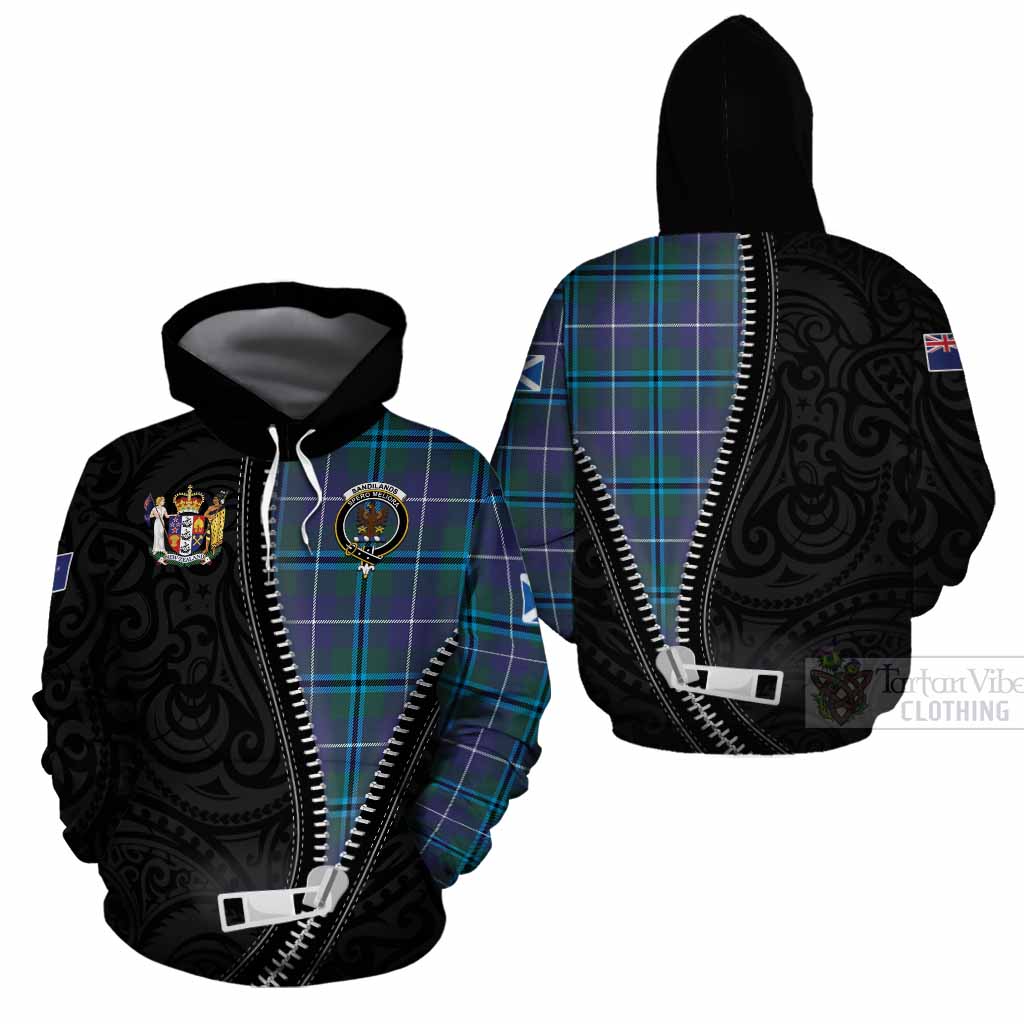 Sandilands Tartan Cotton Hoodie New Zealand Pattern Unique Zipper Stylized