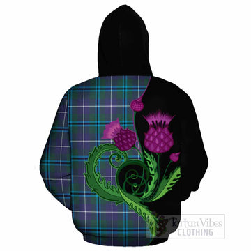 Sandilands Tartan Cotton Hoodie Traditional Scottish Thistle