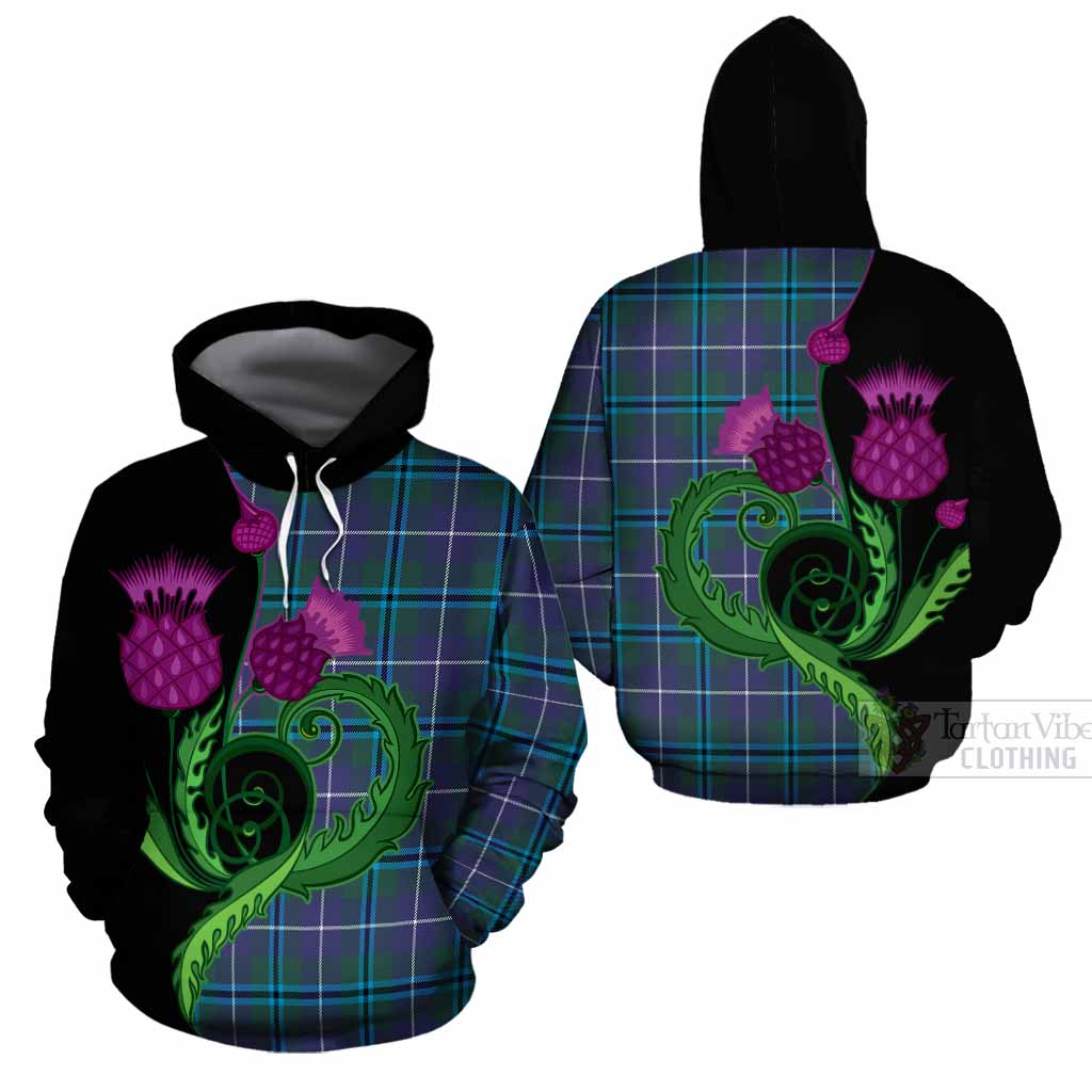Sandilands Tartan Cotton Hoodie Traditional Scottish Thistle