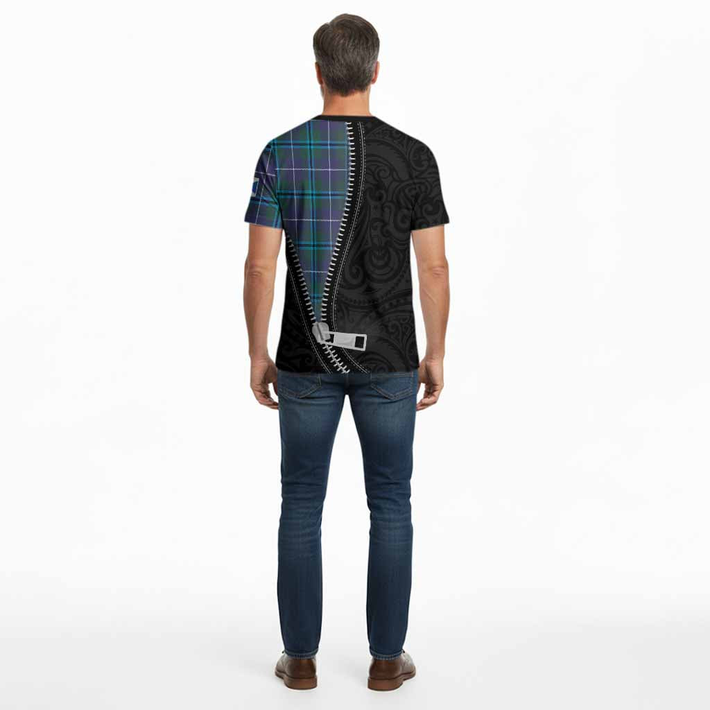 Sandilands Tartan Cotton T-shirt New Zealand Pattern Unique Zipper Stylized