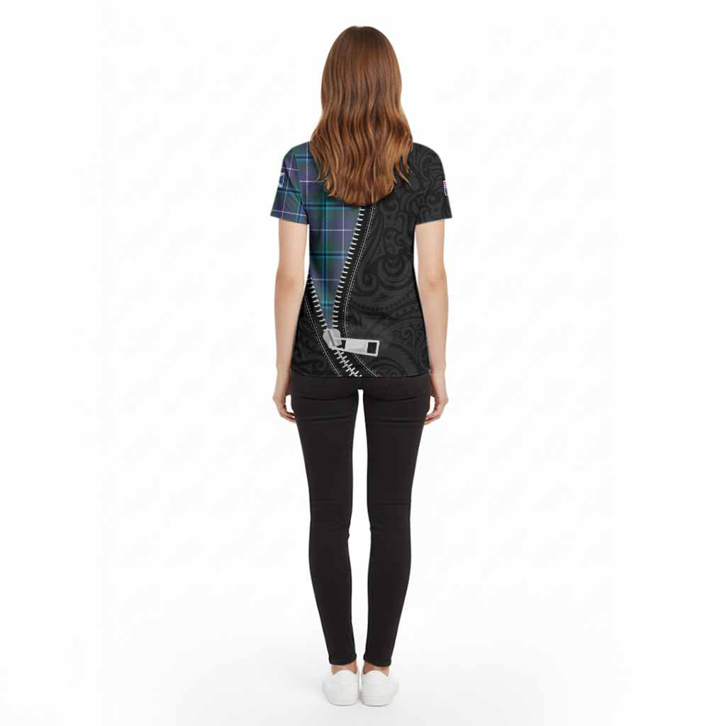 Sandilands Tartan Cotton T-shirt New Zealand Pattern Unique Zipper Stylized