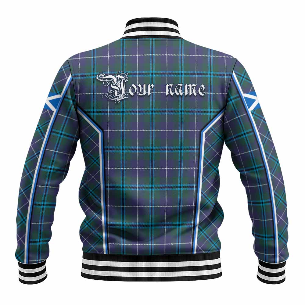 Sandilands Tartan Crest Baseball Jacket Scotland Coat of Arm Flag Style - Tartan Vibes Clothing