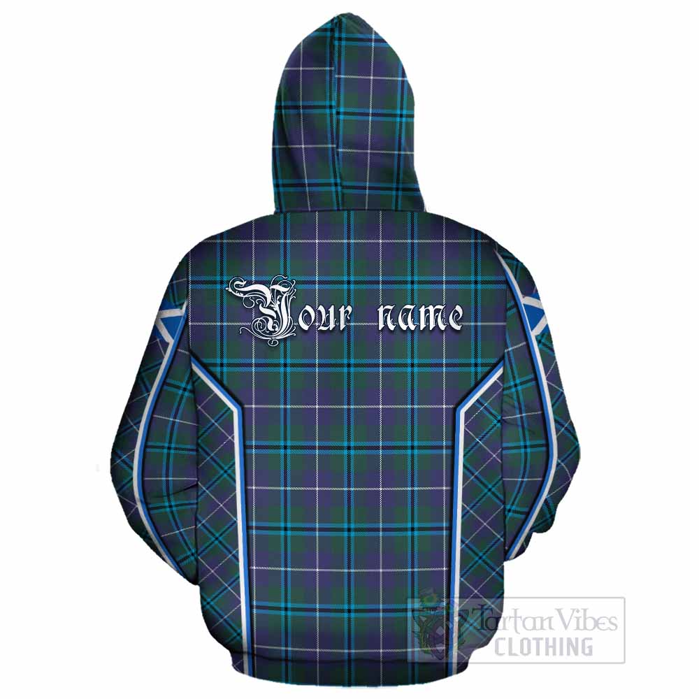 Sandilands Tartan Crest Cotton Hoodie Scotland Coat of Arm Flag Style - Tartan Vibes Clothing